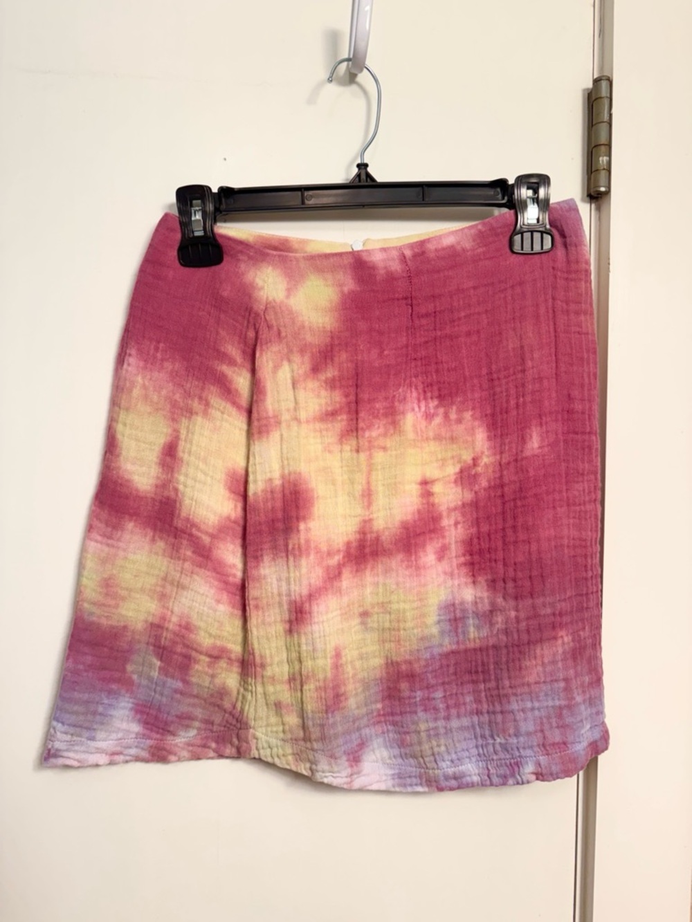 Tie-Dye A-Line Skirt - Pink & Yellow